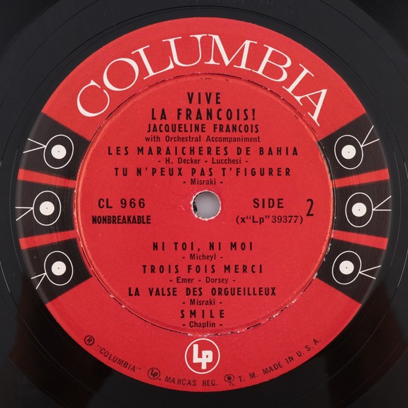 Vive La Francois! - Jacqueline François with Michel Legrand 12" Vinyl LP CL 966 - Picture 6 of 8